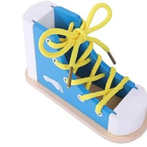 Wooden Lace Shoe to learn to tie